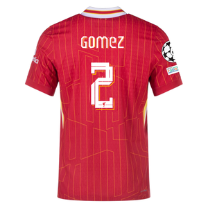 Nike Liverpool Match Authentic Joe Gomez Home Jersey w/ Champions League Patches 24/25 (Gym Red/Chrome Yellow)