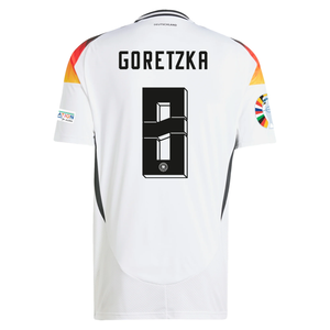 adidas Germany Leon Goretzka Home Jersey w/ Euro 2024 Patches 24/25 (White)