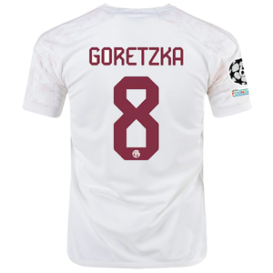 adidas Bayern Munich Leon Goretzka Third Jersey w/ Champions League Patches 23/24 (Off White)