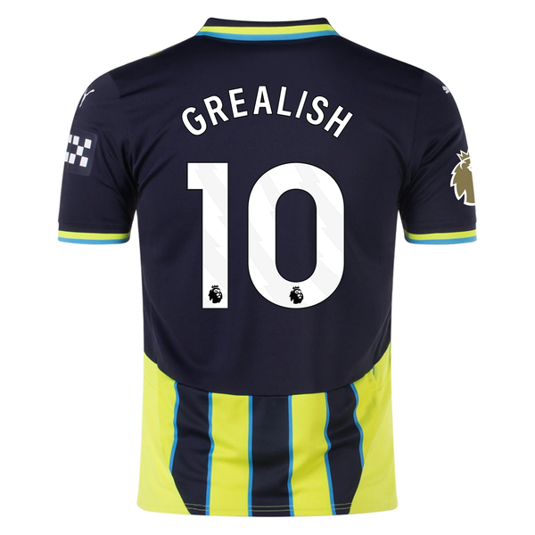 Puma Manchester City Jack Grealish Away Jersey w/ EPL + Club