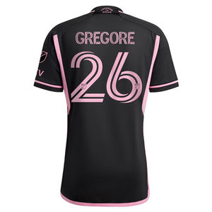 adidas Inter Miami Gregore Authentic Player Version Away Jersey 23/24 w/ MLS Patches (Black/Pink)