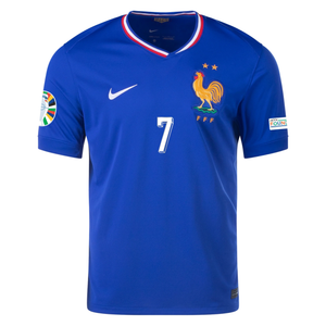 Nike France Antoine Griezmann Home Jersey w/ Euro 2024 Patches 24/25 (Bright Blue/University Red)