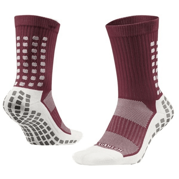 Grip Anti - Slip Sock (Maroon) | SoccerWearhouse