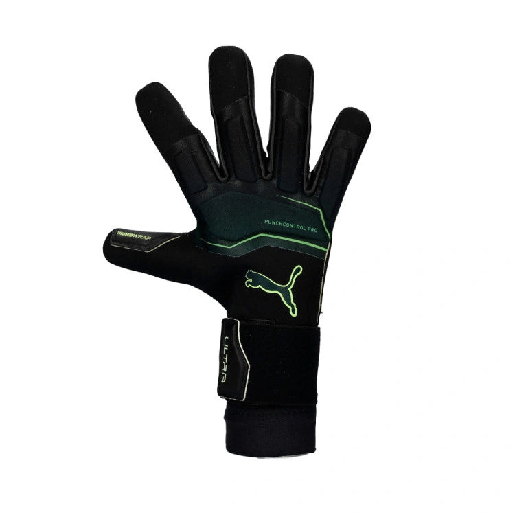Puma Ultra Ultimate Hybrid Goalkeeper Gloves (Black/Green/Fizzy Light)