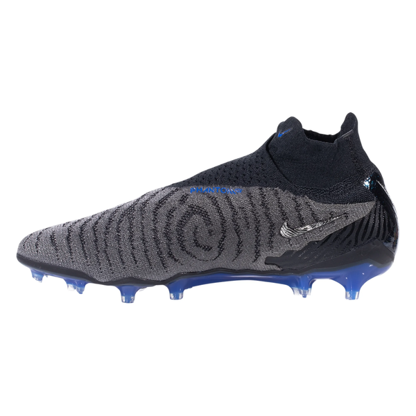 Nike Phantom GX Elite DF FG Soccer Cleats (Black/Chrome-Hyper Royal ...