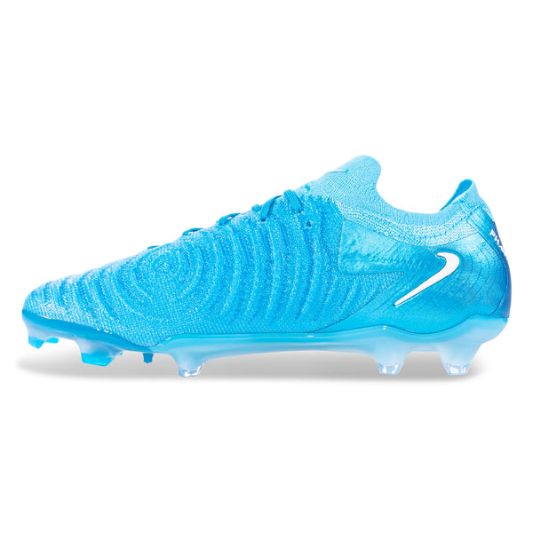 Nike Phantom GX II Elite FG Soccer Cleats Blue Fury White Soccer Wearhouse