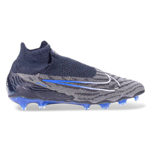 Nike Phantom GX Elite DF FG Soccer Cleats (Black/Chrome-Hyper Royal)