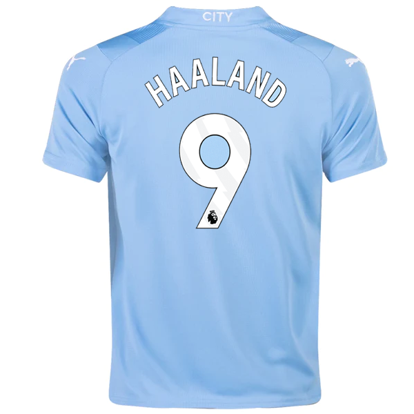 Puma Youth Manchester City Erling Haaland Home Jersey 23/24 (Team Ligh ...