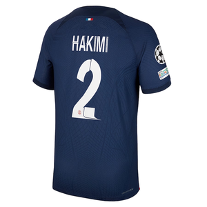 Nike Paris Saint-Germain Authentic Match Achraf Hakimi Home Jersey w/ Champions League Patches 23/24 (Midnight Navy)