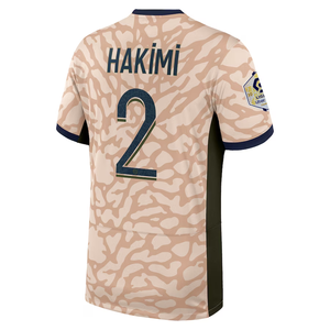 Nike Paris Saint-Germain Achraf Hakimi Fourth Jersey w/ Ligue 1 Champion Patch 23/24 (Hemp/Obsidian/Sequoia)