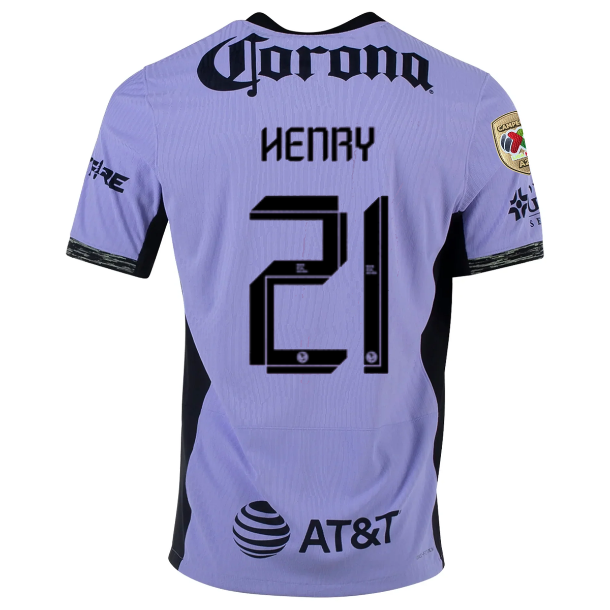 Nike Club America Authentic Henry Martin Match Third Jersey w/ Liga MX ...