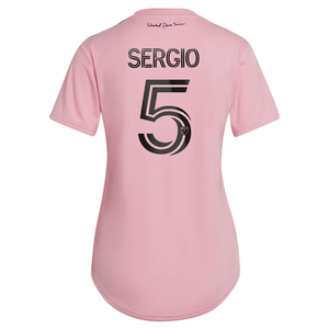 adidas Womens Inter Miami Sergio Busquets Home Jersey 23/24 (True Pink/Black)