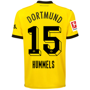 Puma Borussia Dortmund Mats Hummels Home Jersey w/ Bundesliga Patch 23/24 (Cyber Yellow/Puma Black)