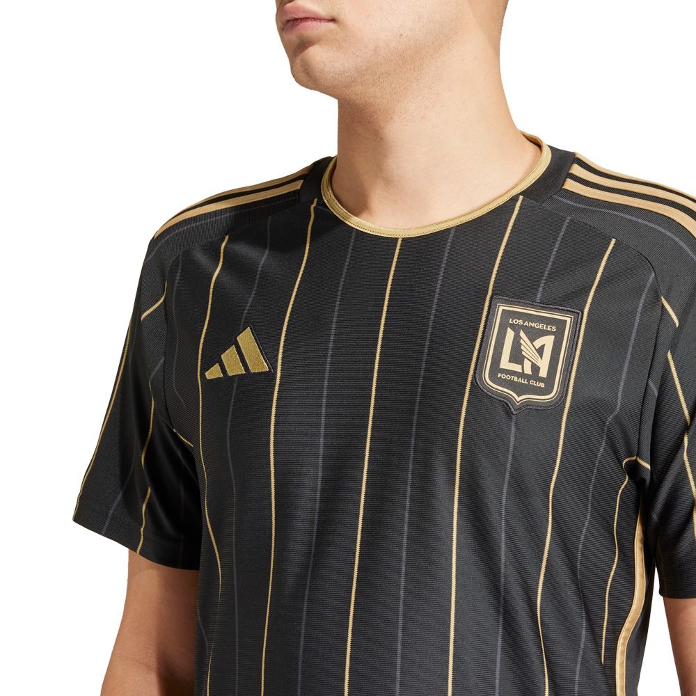 adidas Men's Son Heung-min LAFC Home 2025 Jersey w/ MLS + Apple TV + Ford Patches (Black/Gold)