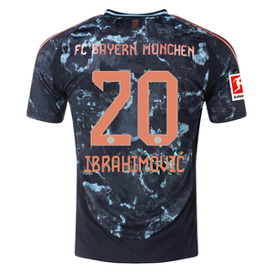 adidas Bayern Munich Arijon Ibrahimović Away Jersey w/ Bundesliga Patch 24/25 (Black/Copper/Blue)