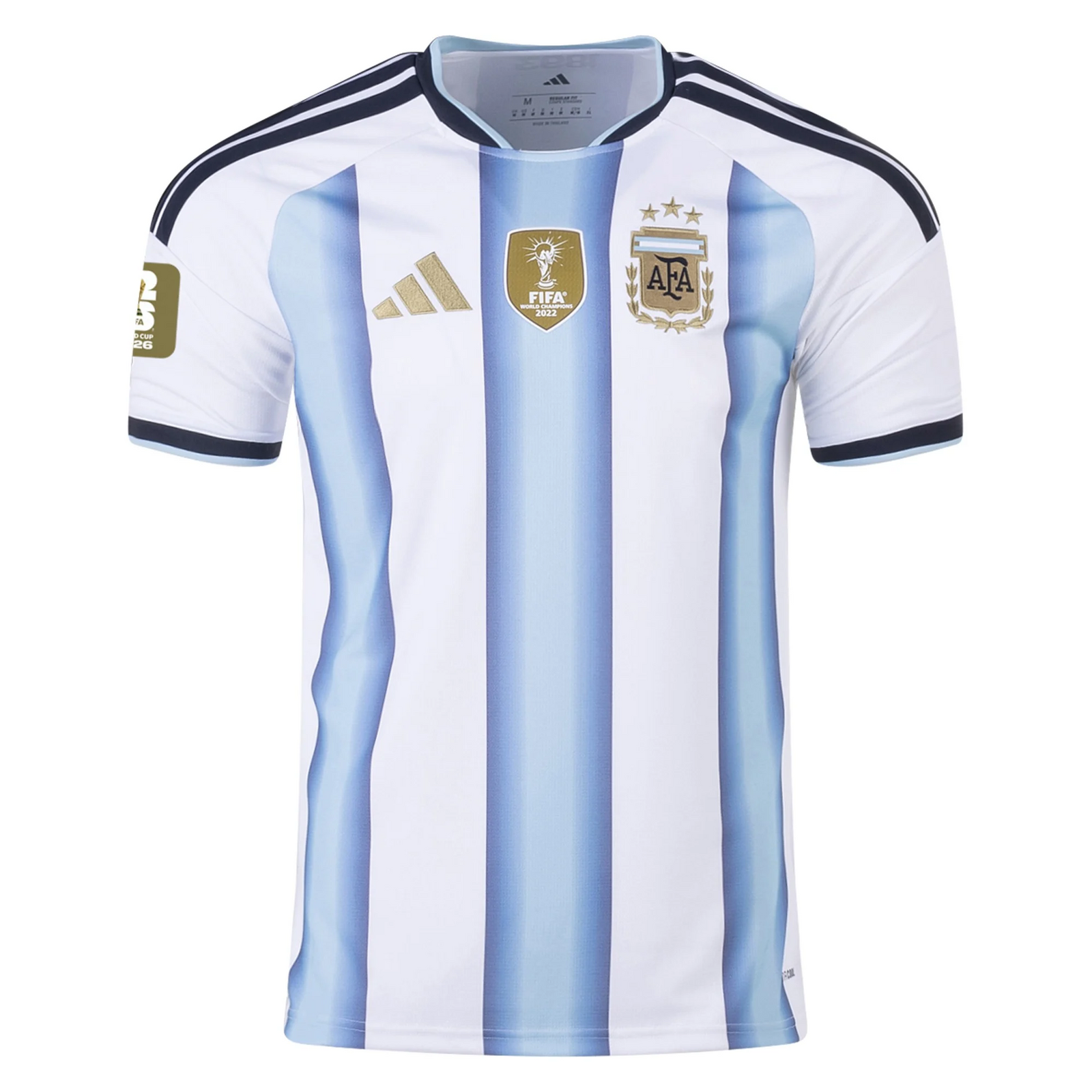 adidas Men's Argentina 2026 Home World Cup 2026 Jersey w/ FIFA World Cup 26™ Patch (White/Icey Light Blue)