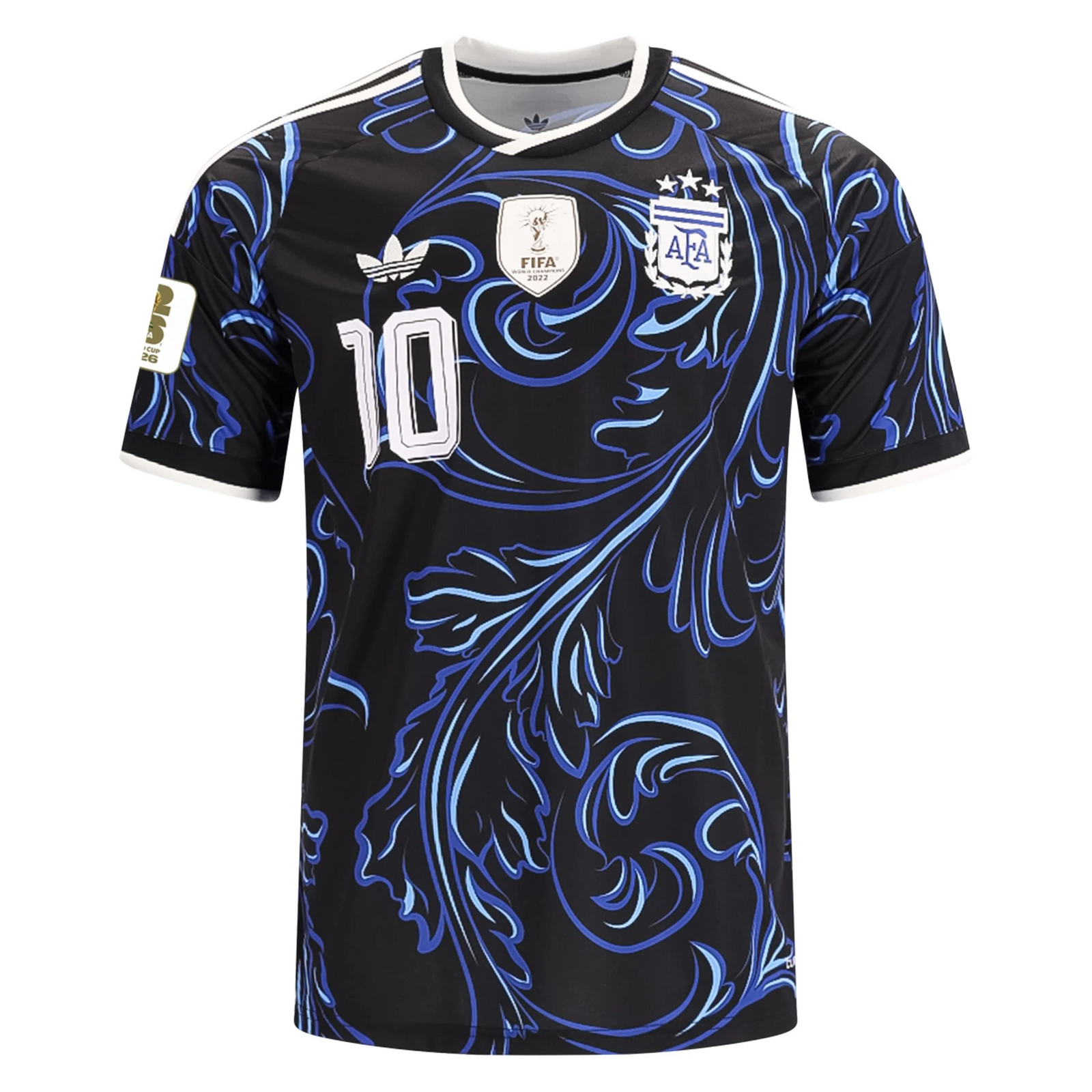 adidas Men's Argentina Lionel Messi Away Stadium Jersey 2026 w/  FIFA World Cup 26™ Patch (Black/Blue)