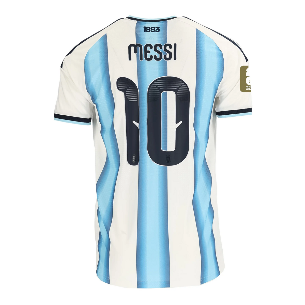 adidas Men's Lionel Messi Argentina Match Authentic Player 2026 Home Jersey w/ FIFA World Cup 26™ Patch (White/Icy Blue)