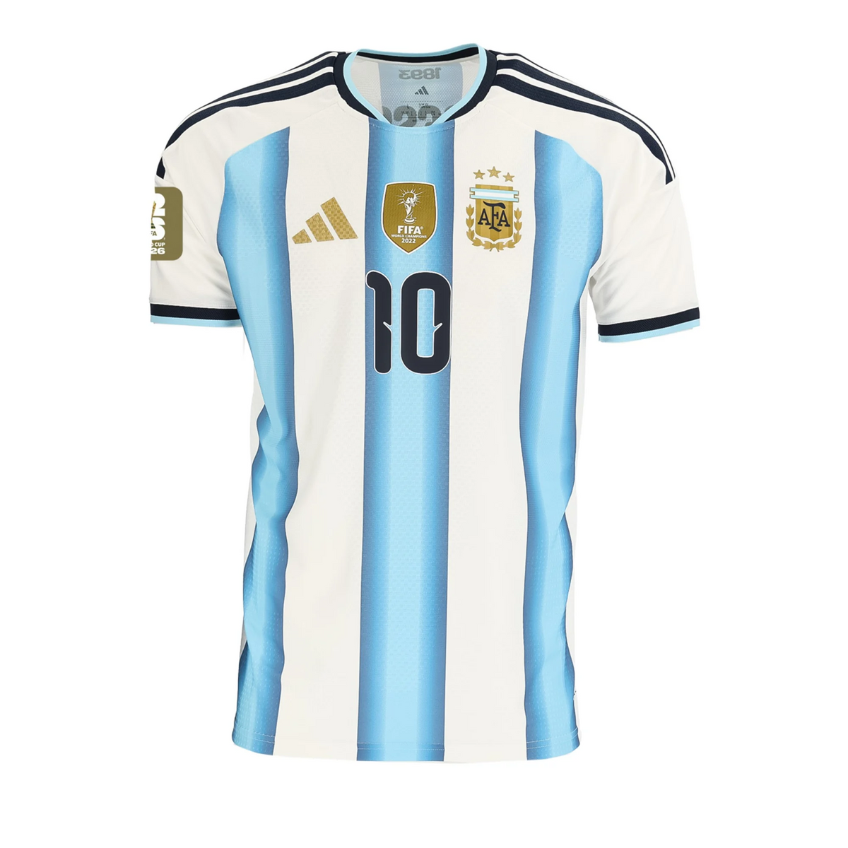 adidas Men's Lionel Messi Argentina Match Authentic Player 2026 Home Jersey w/ FIFA World Cup 26™ Patch (White/Icy Blue)