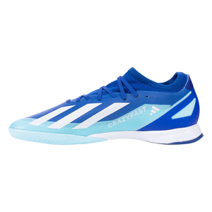 adidas X Crazyfast.3 Indoor Soccer Shoes (Bright Royal/Cloud White/Solar Red)