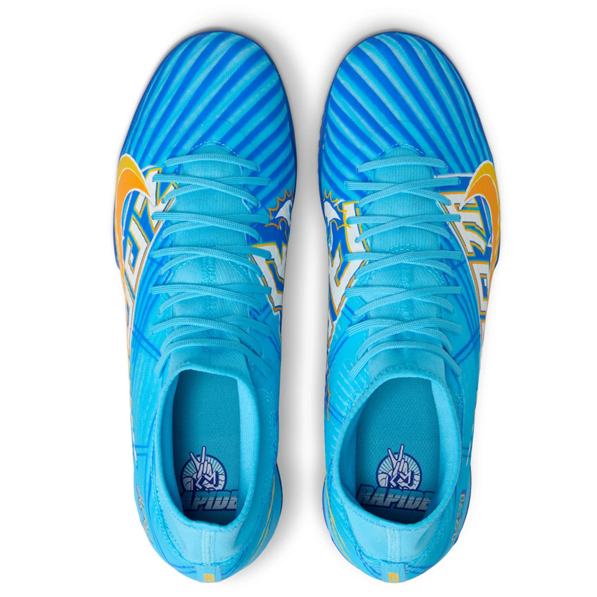 Nike Zoom Superfly 9 Academy Indoor Soccer Shoes (Baltic Blue/White)