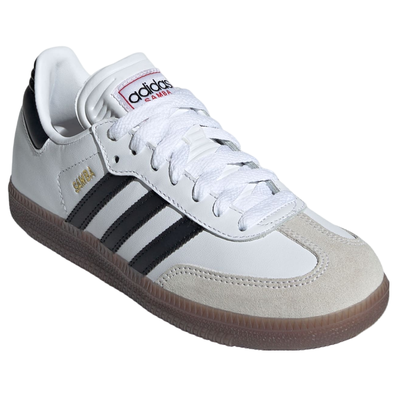adidas Youth Jr. Samba Soccer Shoes (White/Black)