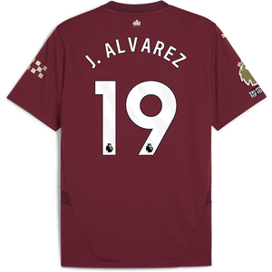 Puma Manchester City Julian Alvarez Third Jersey w/ EPL + No Room For Racism + Club World Cup Patches24/25 (Dark Jasper)