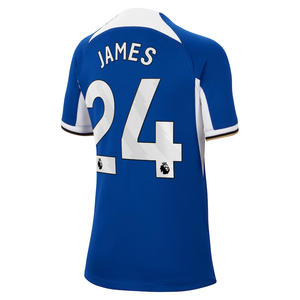 Nike Youth Chelsea Reece James Home Jersey 23/24 (Rush Blue/White/Club Gold)