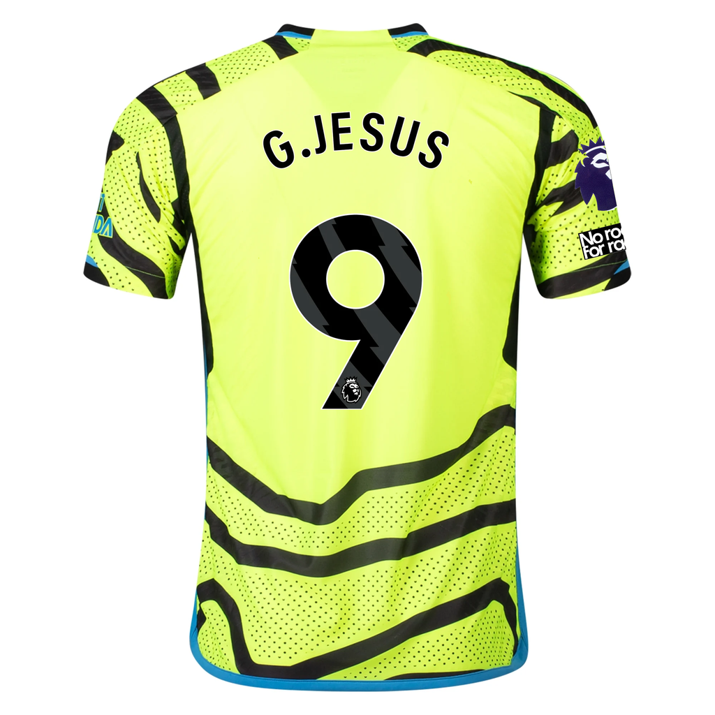 Adidas Arsenal Gabriel Jesus Home Jersey 23/24 w/ EPL + No Room for Racism Patch (Better Scarlet/White) Size S