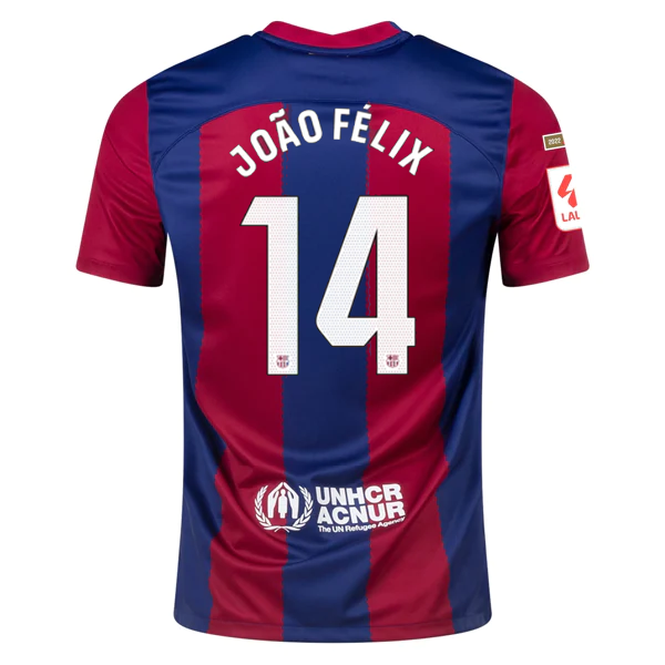 Nike Barcelona João Félix Home Jersey 23/24 w/ La Liga Champions Patch ...