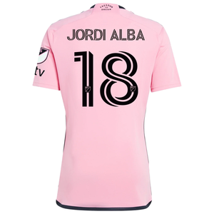 adidas Inter Miami Jordi Alba Royal Caribbean Home Jersey w/ MLS + Apple TV Patches 24/25 (Easy Pink)