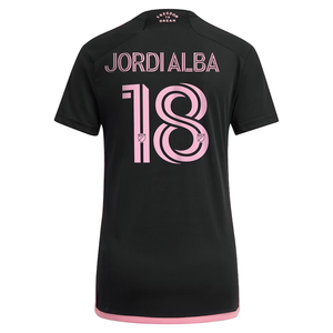 adidas Womens Inter Miami Jordi Alba Away Jersey 23/24 (Black/True Pink)