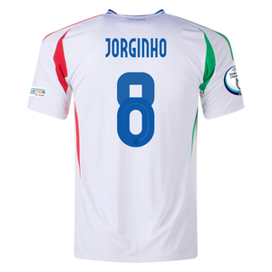 adidas Italy Jorginho Away Jersey w/ Euro 2024 Patches 24/25 (Blue)