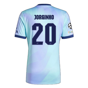 adidas Arsenal Jorginho Third Jersey w/ Champions League Patches 24/25 (Clear Aqua/Light Flash Purple)