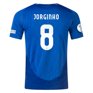 adidas Italy Authentic Jorginho Home Jersey w/ Euro 2024 Patches 24/25 (Blue)