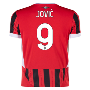 Puma Youth AC Milan Luka Jović Home Jersey 24/25 (Puma Red/Black)