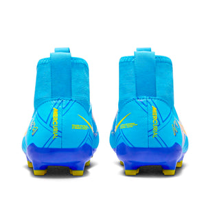 Nike Jr. KM Zoom Superfly 9 Academy FG/FG Soccer Cleats (Baltic Blue/White)