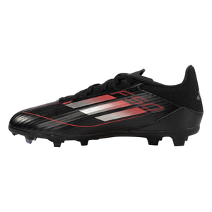 adidas Jr. F50 League FG/MG Soccer Cleats (Black/Iron Metallic/Lucid Red)