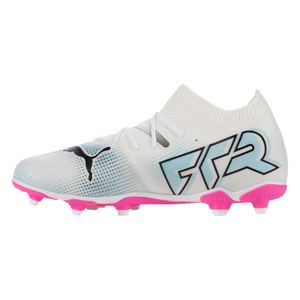 Puma Jr. Future 7 Match FG/AG Soccer Cleats (Puma White/Poison Pink)