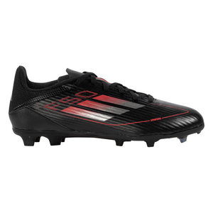 adidas Jr. F50 League FG/MG Soccer Cleats (Black/Iron Metallic/Lucid Red)