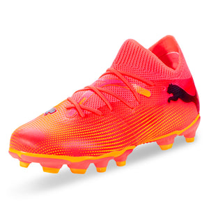 Puma Jr. Future 7 Match FG/AG Soccer Cleats (Sunset Glow/Puma Black)