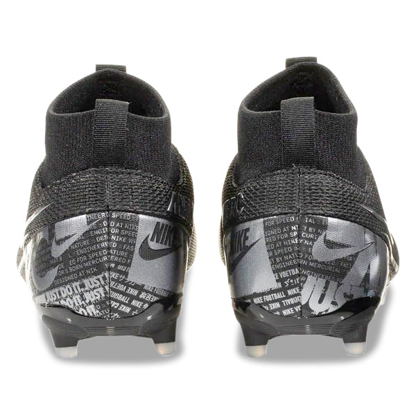 Nike Jr. Mercurial Superfly 7 Academy MG Botas de fútbol para varios terrenos (Negro/Gris frío/Gris metálico frío)