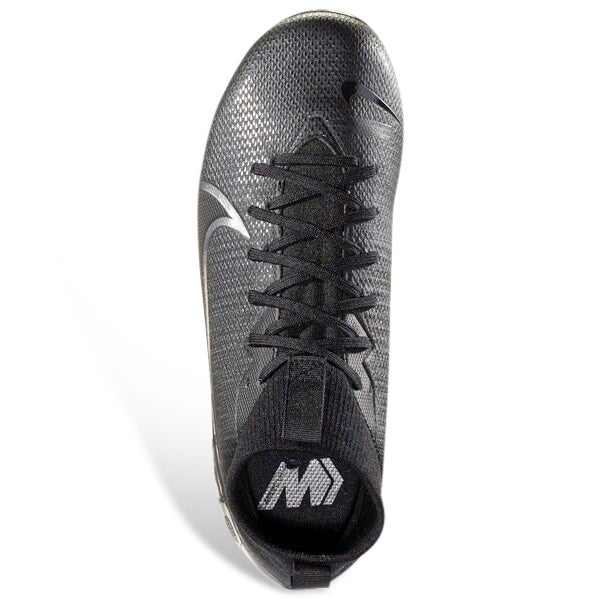 Nike Jr. Mercurial Superfly 7 Academy MG Botas de fútbol para varios terrenos (Negro/Gris frío/Gris metálico frío)