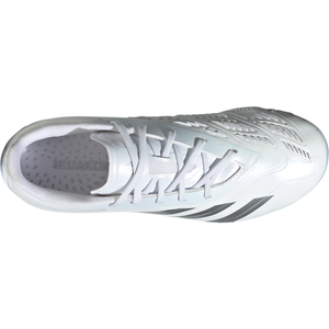 adidas Jr. Predator Elite Firm Ground Soccer Cleats (White/Silver Metallic)