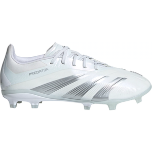 adidas Jr. Predator Elite Firm Ground Soccer Cleats (White/Silver Metallic)