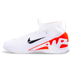 Nike Jr. Zoom Superfly 9 Academy Indoor Soccer Shoes (Bright Crimson/White)
