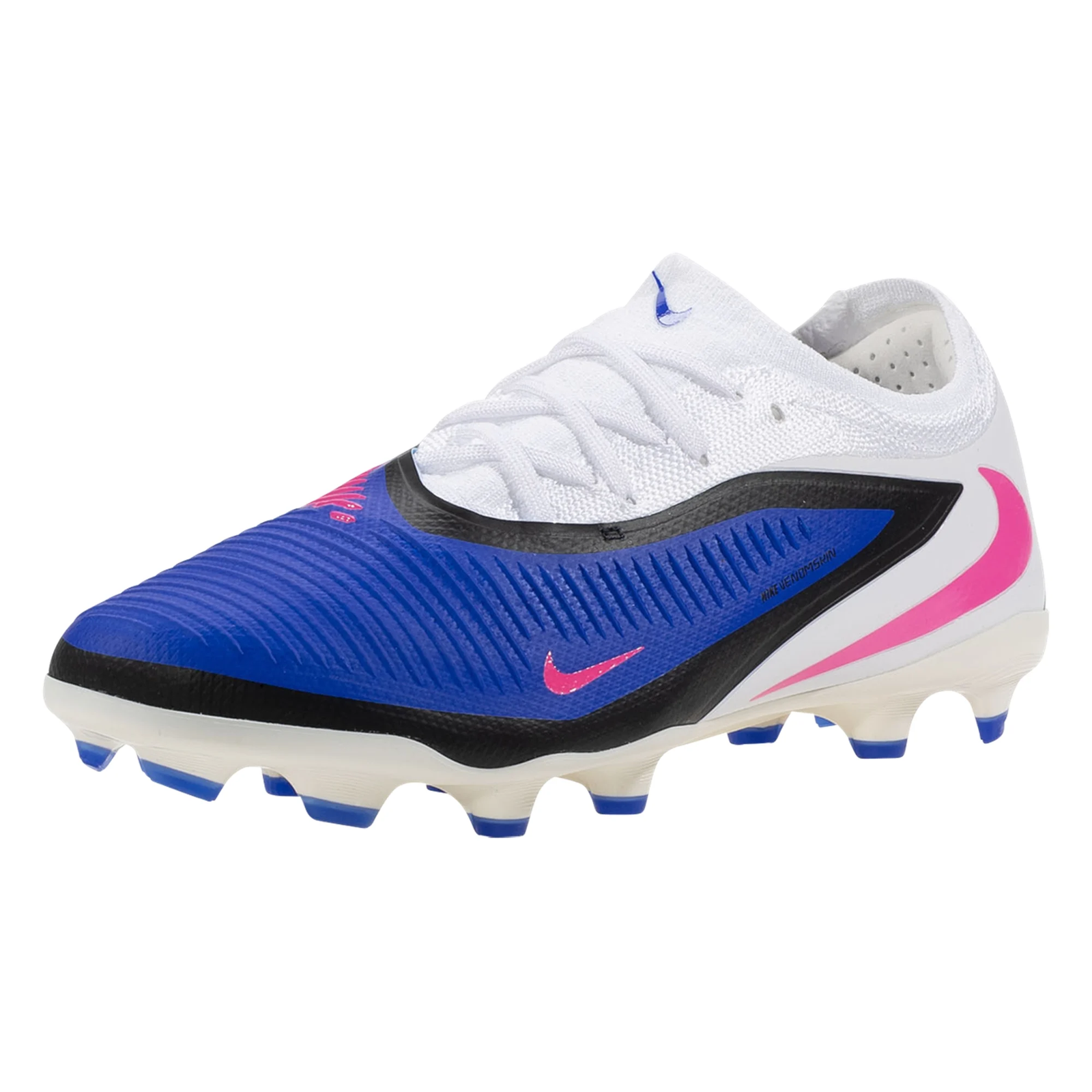Nike Jr. Phantom Low Pro FG/MG Soccer Cleats (Racer Blue/White)