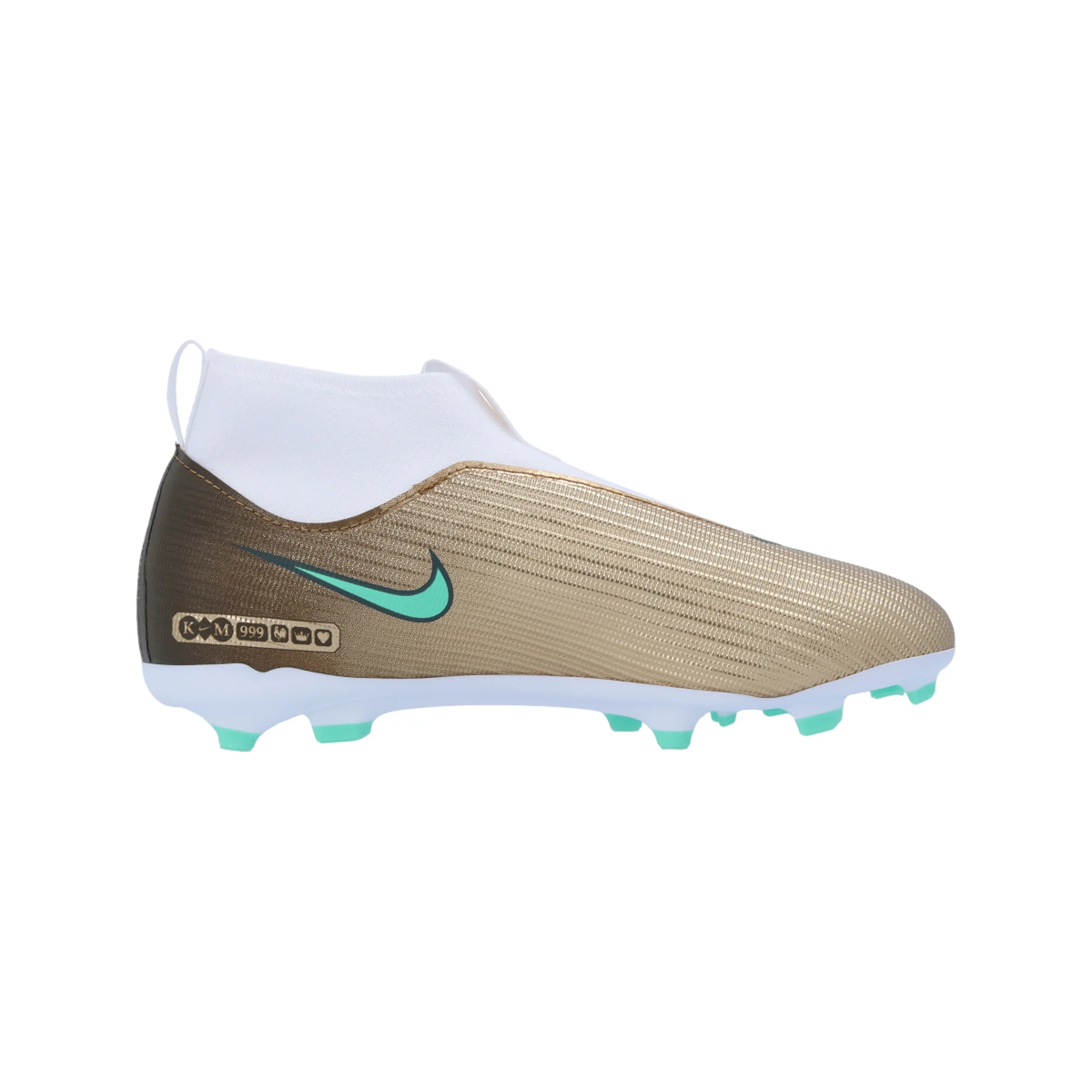 Nike Jr. Superfly 11 Academy KM FG/MG Soccer Cleats (Metallic Gold/Green Glow)