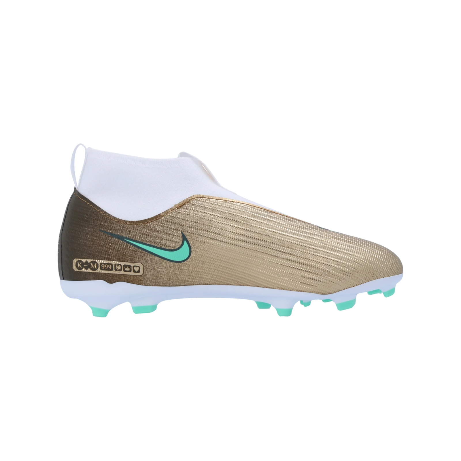 Nike Jr. Superfly 11 Academy KM FG/MG Soccer Cleats (Metallic Gold/Green Glow)