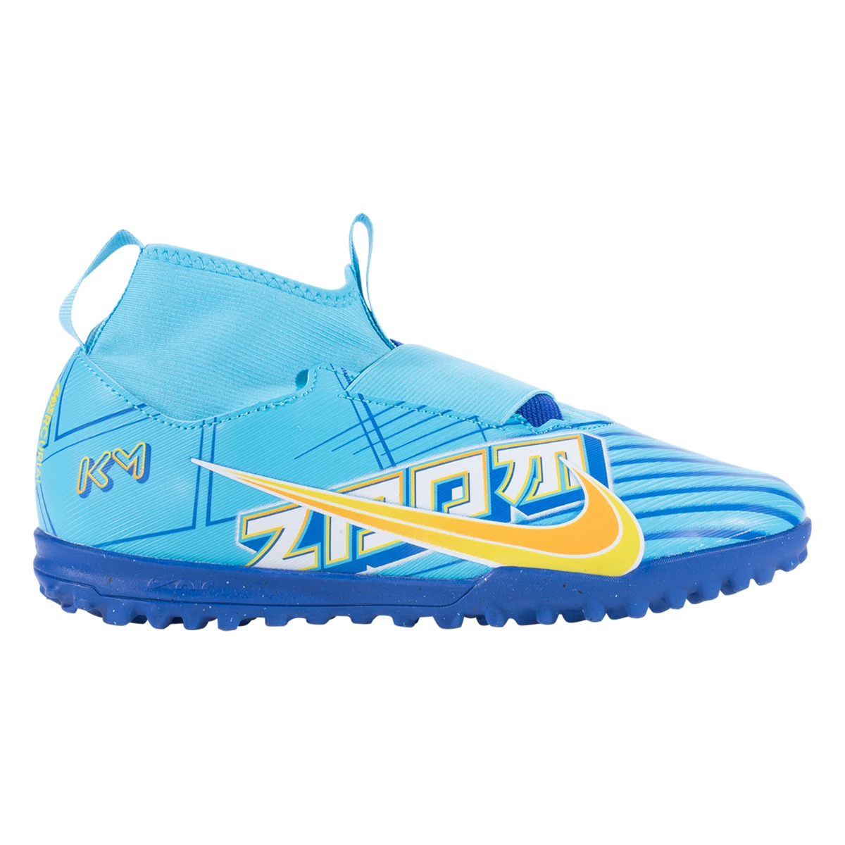 Nike Jr. Zoom Superfly 9 Academy Turf Soccer Shoes (Baltic Blue/White) Soccer Wearhouse